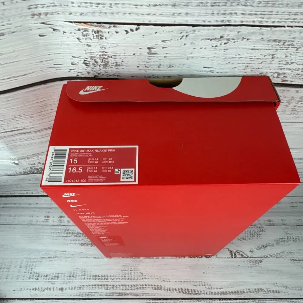 Nike Air Max Nuaxis PRM Mens US 15 Sneakers Summit White HQ1913-100